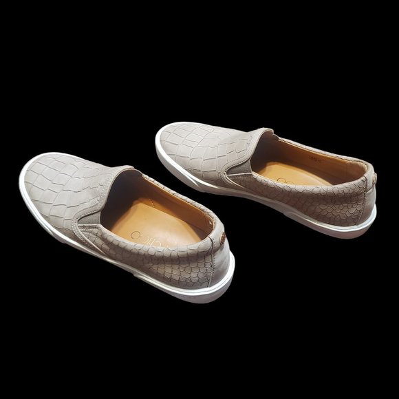 Jimmy Choo Croc Embossed Leather Slip on Sneakers - Picture 6 of 8